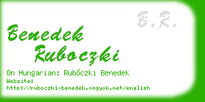 benedek ruboczki business card
